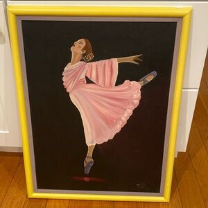 MCM Ballerina Dancer Oil Painting on Canvas Art